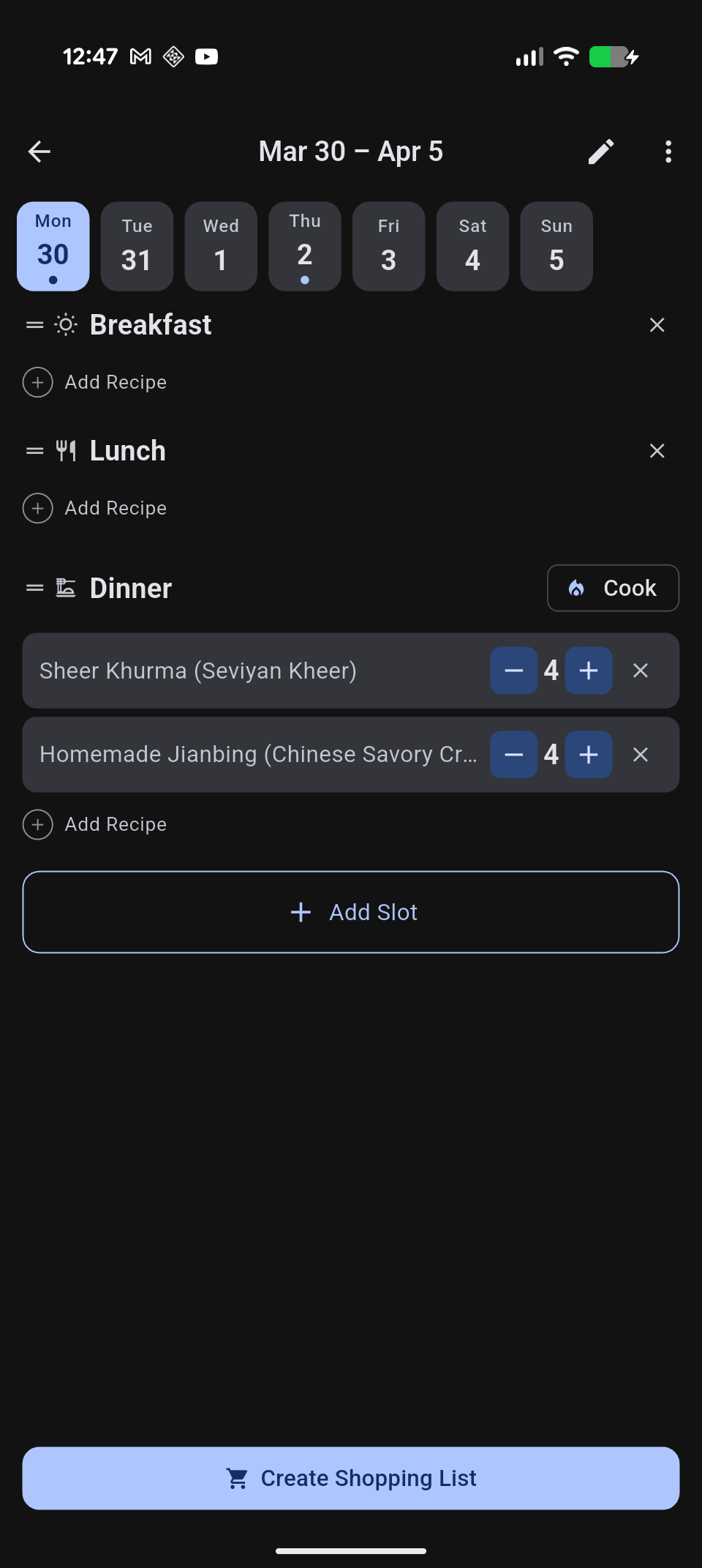 Meal Planning